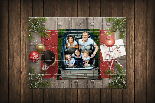 30-Piece Holiday Photo Puzzle - Grey